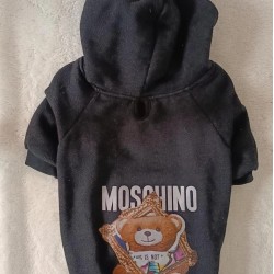 TASMA DELİKLİ SWEAT SİYAH MOSHİNO- L