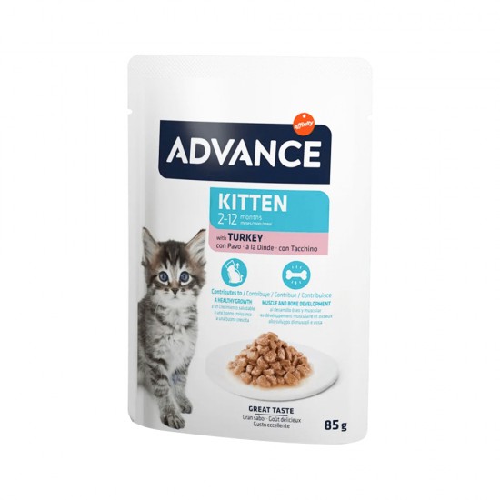 Advance Hindi Etli Pouch Yaş Yavru Kedi Maması (85 g)