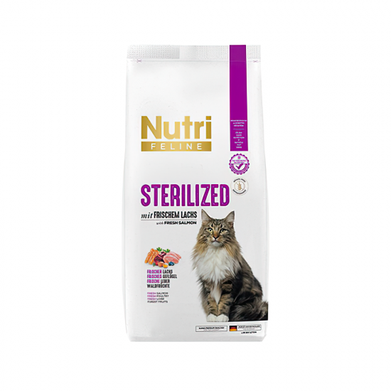 Nutri Feline Somonlu ve Tahılsız Kısırlaştırılmış Kedi Maması (2 kg)