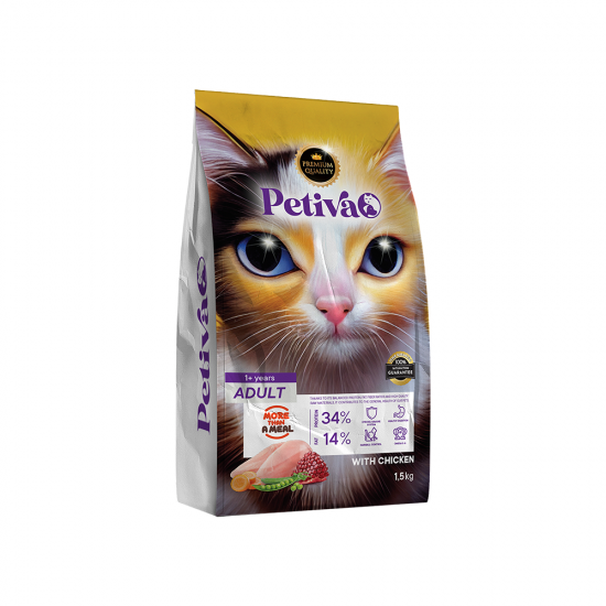 Petiva Tavuk Etli Yetişkin Kedi Maması (1,5 kg)