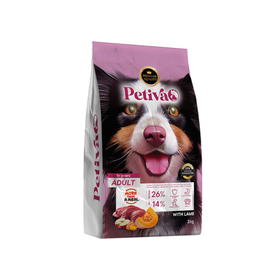 Petiva Kuzu Etli Yetişkin Köpek Maması (3 kg)