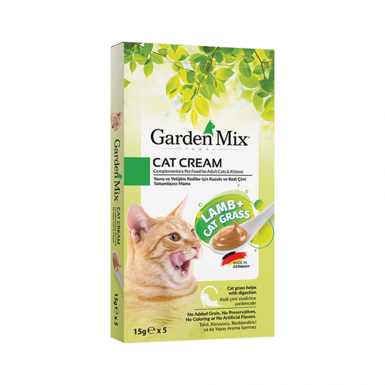 Gardenmix Kedi Ödül Kreması Kuzu + Kedi Otu (5 x 15 g)