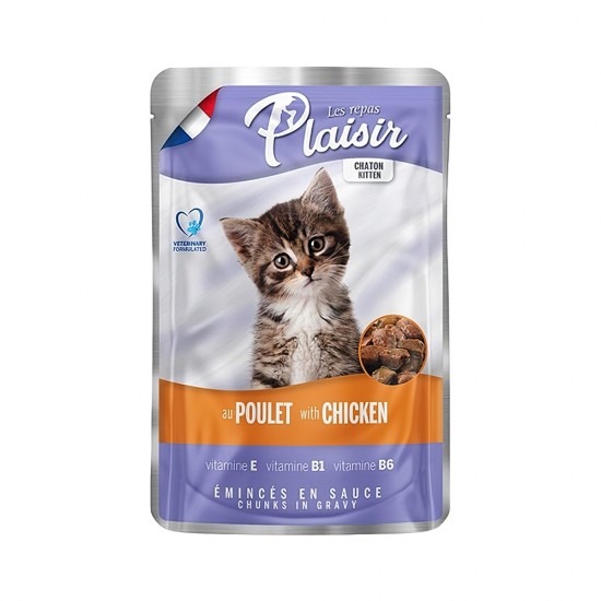Plaisir Tavuk Etli Yavru Kedi Konserve Maması (100 g)