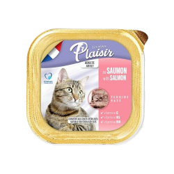 Plaisir Somonlu Yetişkin ve Kısırlaştırılmış Kedi Konserve Maması (100 g)