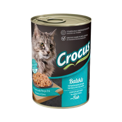 Crocus Balıklı Yetişkin Kedi Konserve Maması (400 g)