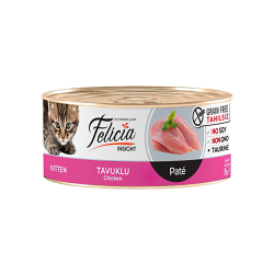Felicia İnsight Tahılsız Kıyılmış Tavuk Etli Yavru Kedi Konserve Maması (85 g)