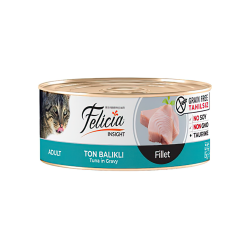 Felicia İnsight Tahılsız Ton Balıklı Fileto Yetişkin Kedi Konserve Maması (85 g)