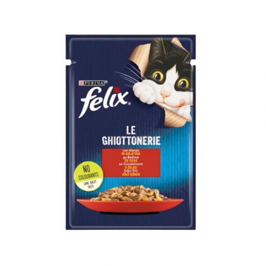 Purina Felix Sığır Etli Yetişkin Kedi Pouch Yaş Mama (85 g)