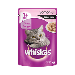 Whiskas Somonlu Yetişkin Kedi Pouch Yaş Mama (85 g)