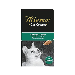 Miamor Cream Kümes Hayvanlı Tamamlayıcı Ek Besin Kedi Ödülü (6 x 15 g)