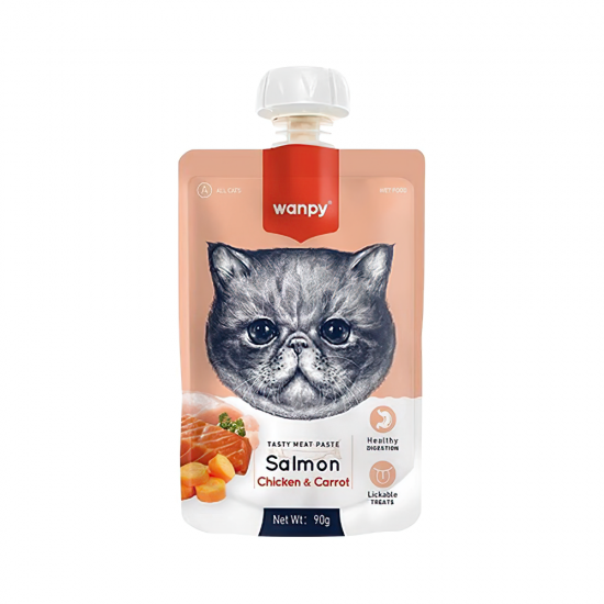 Wanpy Taze Somonlu ve Tavuk Etli Kedi Et Ezmesi (90 g)
