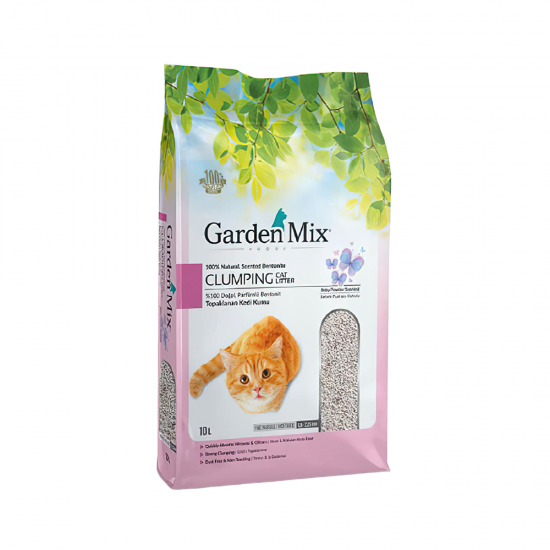 Garden Mix Bentonit Bebek Pudralı İnce Taneli Kedi Kumu (5 L)
