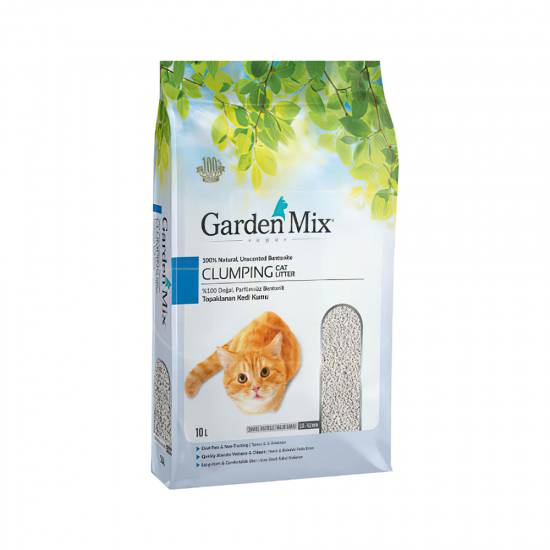Garden Mix Bentonit Parfümsüz Kalın Taneli Kedi Kumu (5 L)