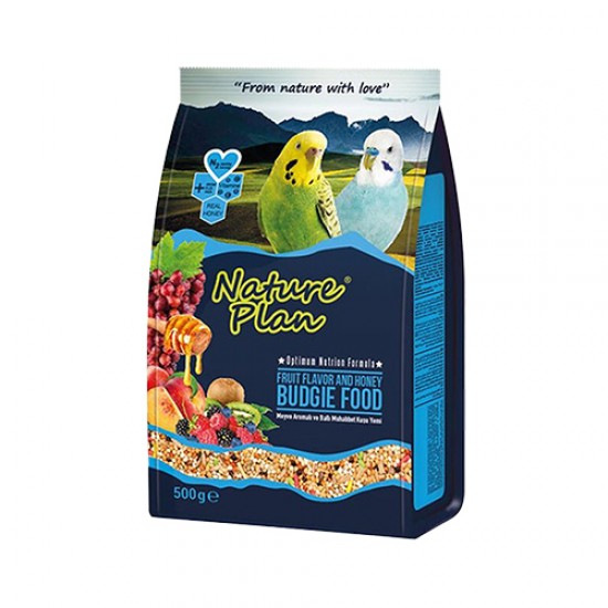 Nature Plan Meyve Aromalı Ballı Muhabbet Kuşu Yemi (500 g)