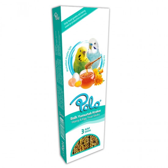 Polo Ballı Yumurtalı Muhabbet Kuşu Krakeri 3'lü Paket