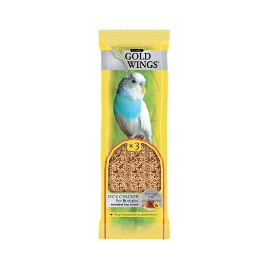 Gold Wings Ballı Muhabbet Kuşu Krakeri (3'lü)