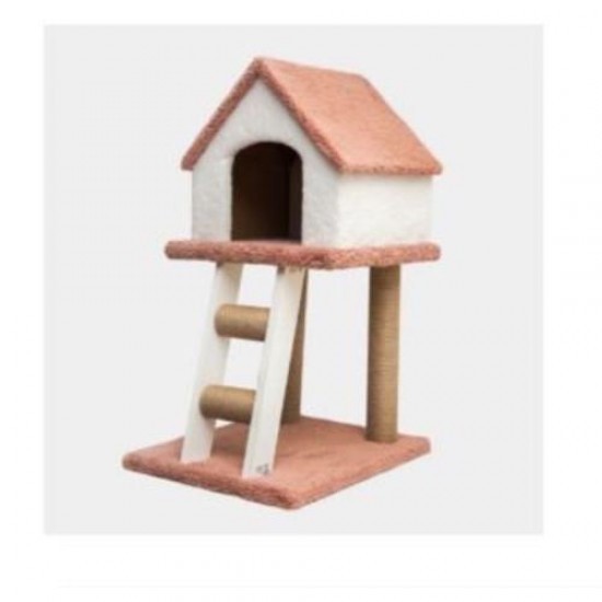 2 Katlı Tırmalamalı Kedi Evi