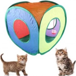 Kare Katlanabilir Kedi Küpü Kedi Tünel