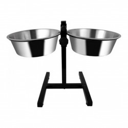 Oripet Ayarlanabilir Ayaklı İkili Çelik Mama Kabı (16.5cm)