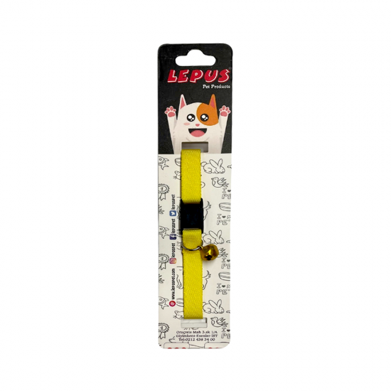 Lepus Kedi Boyun Tasması Easy Lock Düz Renk (30 cm)