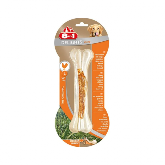 8in1 Delight Bones Biftek Etli Burgu Köpek Çiğneme Kemiği S (35 g)