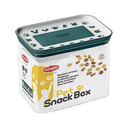 Stefanplast Kedi ve Köpek Yeşil Beyaz Atıştırmalık Mama Kutusu (1,2 L)