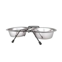 Oripet Ayaklı İkili Krom Mama Kabı (13,5 cm)