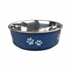 Oripet Pati Desenli Lacivert Çelik Mama Kabı (1,85 L)