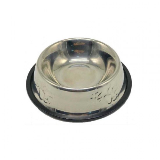 Petpretty Ally Paws Pati Desenli Çelik Mama Kabı (22 cm)