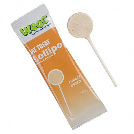Wooc Tavuk&Balkabaklı Kedi Lolipop 20'li