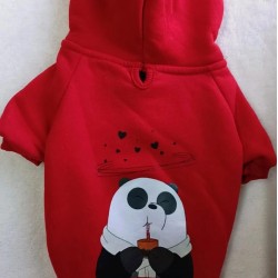 TASMA DELİKLİ SWEAT KIRMIZI-PANDA-M