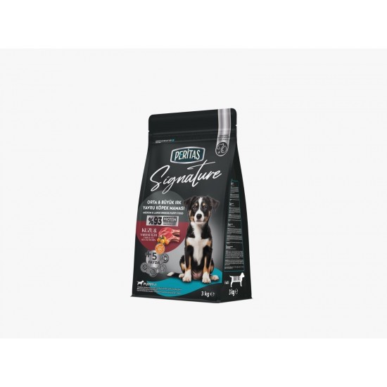 Peritas Signature Kuzu Etli Orta ve Büyük Irk Yavru Köpek Maması (3 kg)