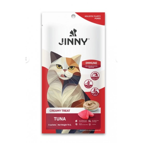 Jinny Ton Balıklı Bağışıklık Güçlendirici Creamy Kedi Ödülü (5 x 15 g)
