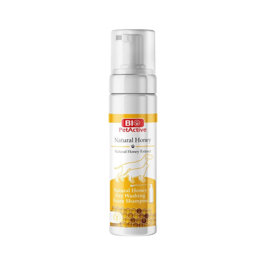 Bio PetActive Bal Özlü Kuru Yıkama Köpük Şampuanı (200 ml)