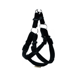 Doggie Konforlu Dokumadan El Yapımı Ronin Model Köpek Göğüs Tasması Siyah (2 x 55 - 65 cm)