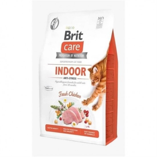 BRİT CARE TAHILSIZ INDOOR ANTİ STRES TAVUKLU KEDİ MAMASI 2 KG