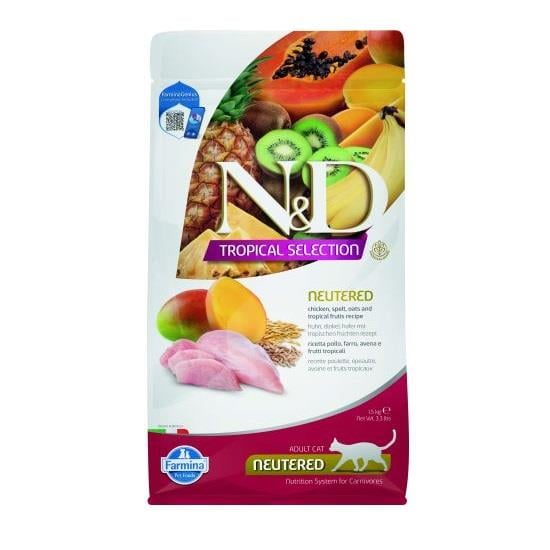 N&D Tropical Selection Tavuk Etli Kısırlaştırılmış Maması (1,5 kg)