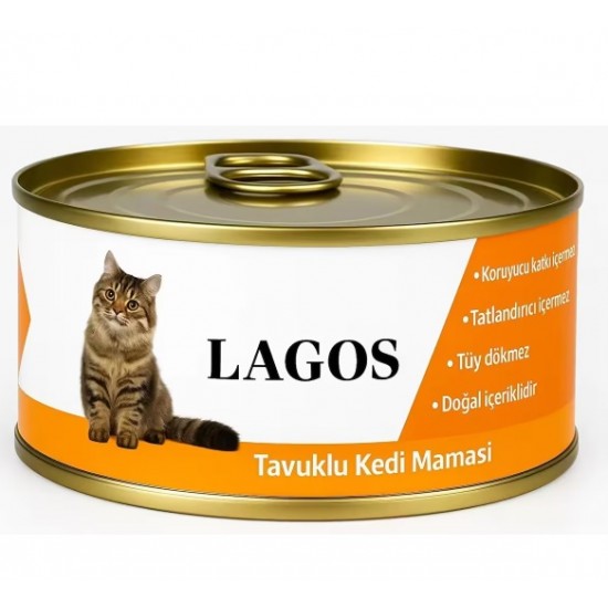 LAGOS TAVUKLU KEDİ KONSERVE (160 GR)