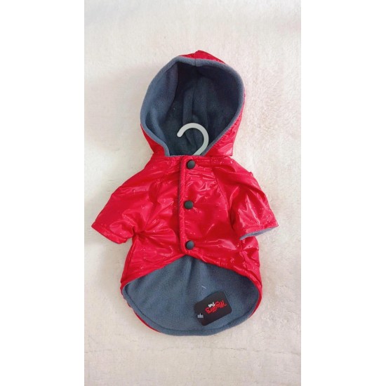 MYSTERY DAMLA KIRMIZI YAĞMURLUK-L