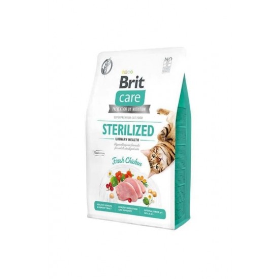 BRİT CARE TAHILSIZ STERİLİSED URİNARY TAVUKLU KEDİ MAMASI 2KG