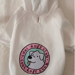 TASMA DELİKLİ SWEAT BEYAZ COOL DOGS CLUB- XXL